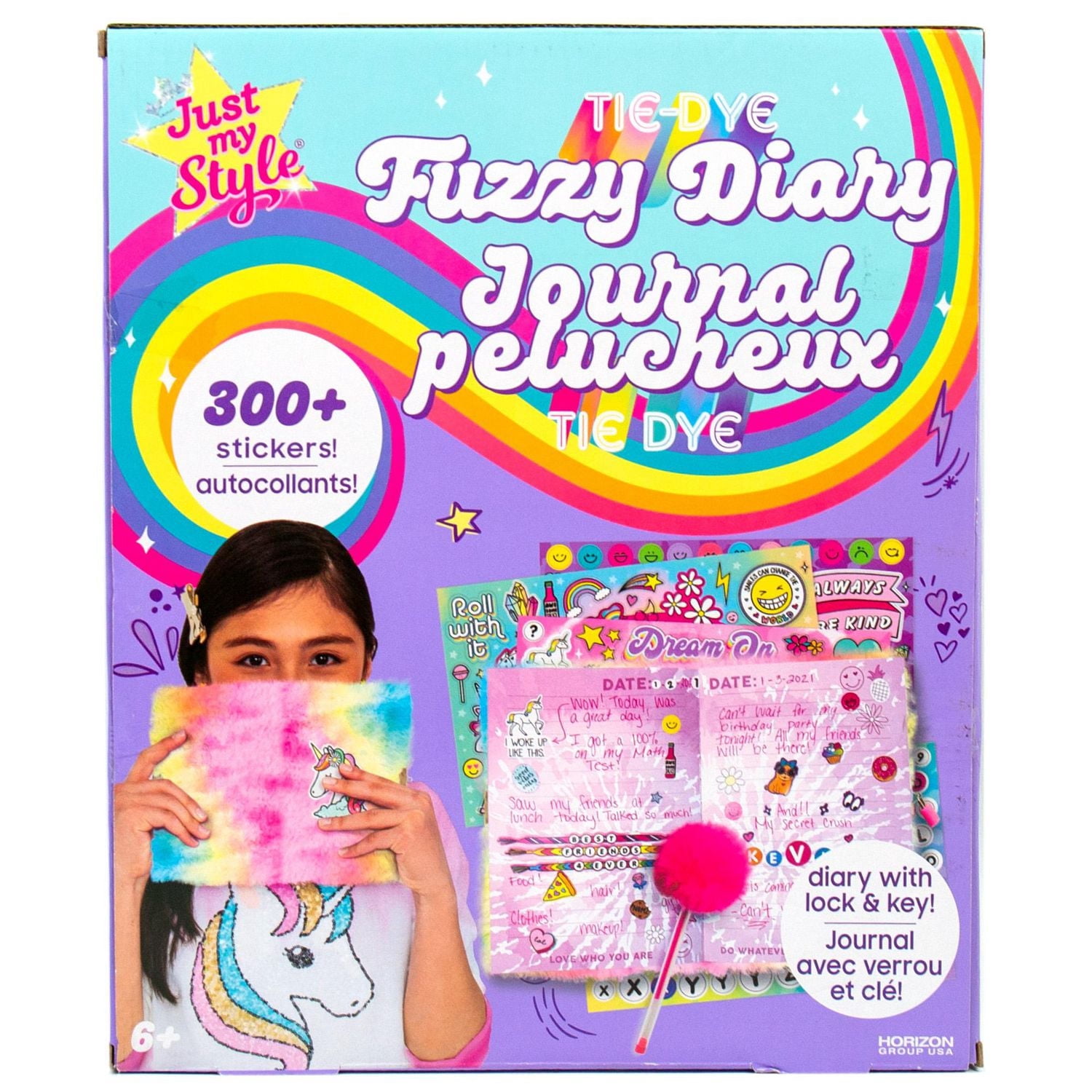 Just My Style Tie-Dye Fuzzy Diary