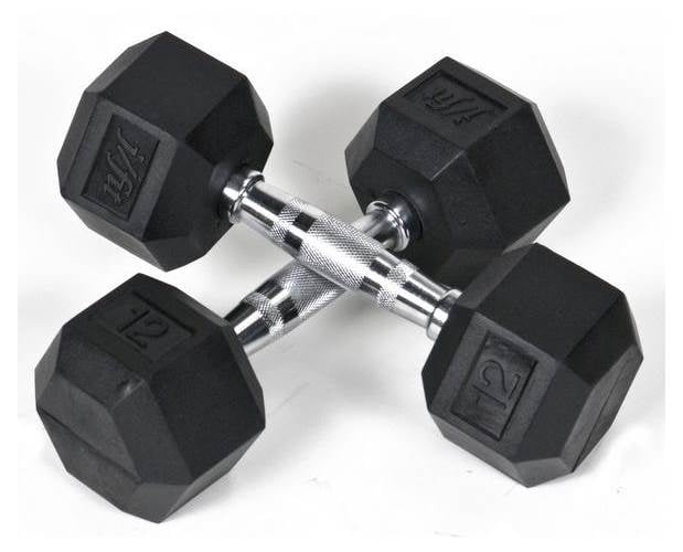 12 lb dumbbells pair