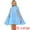 Blue, variant on DARING DIVA Flowy Cloak Sleeve Cape Pleated Chiffon Dress XL Orange