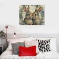 thumbnail image 5 of Orinice Rabbits Beatrix Potter Wreath Fine Art Aesthetic Poster & Print Wall Painting for Home Decor Canvas Prints Living Room Bedroom Office Wall Decor 16x12in, 5 of 6