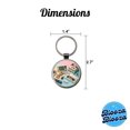 thumbnail image 3 of Retro Technology Collage Computer Metal Round Keychain, 3 of 7