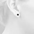 thumbnail image 4 of AoneJewelry0.25 CaratsW Round Black Diamond Solitaire Stud Earrings for Women In 14K Yellow Gold Prong-Setting, 4 of 4