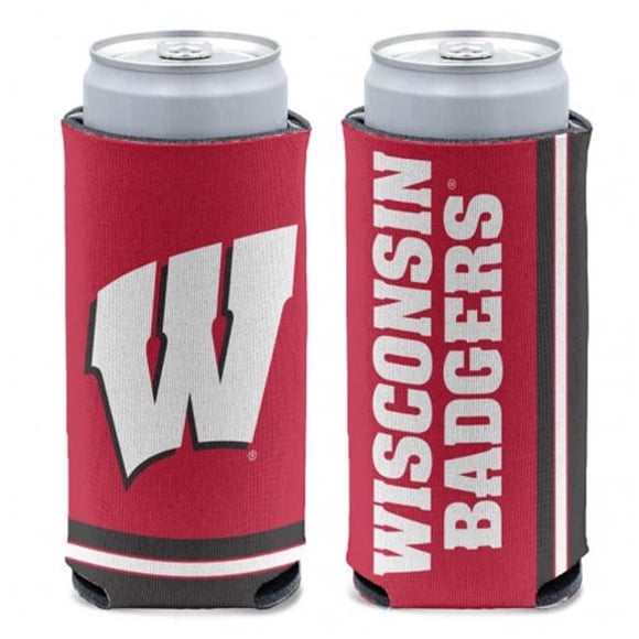 Wincraft 9416607809 NCAA Wisconsin Badgers Can Cooler Slim Can Design