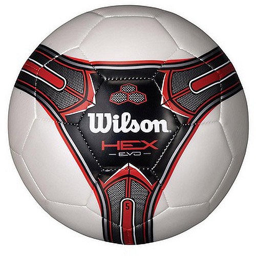 Wilson Hex Evo Soccer Ball, Red, Available in Multiple Sizes