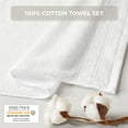 thumbnail image 5 of Regency Heights 12-Piece Quick Dry Cotton Bath Towels, Soft & Ultra Absorbent, White, Standard Towel Set, 5 of 9