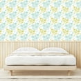 thumbnail image 4 of Ambesonne Retro Peel & Stick Wallpaper for Home, Line Art Inspiration Abstract, 13"x36", Pale Blue Pale Green, 4 of 6