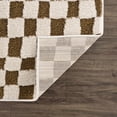 thumbnail image 4 of Hauteloom Lajos Living Room, Bedroom Area Rug - Contemporary - High Pile - Brown, White - 7'10" x 10', 4 of 15