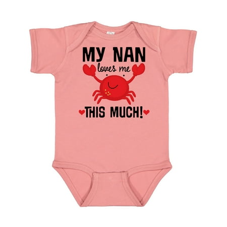 

Inktastic My Nan Loves Me Grandson Gift Gift Baby Boy or Baby Girl Bodysuit