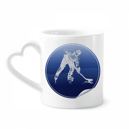 

Winter Sport Skating and Ice Hockey Watercolor Mug Coffee Cerac Drinkware Glass Heart Cup