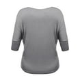 thumbnail image 2 of FashionOutfit Women's Round Neck Shoulder Raglan Short Sleeve Plus Size Top, 2 of 3