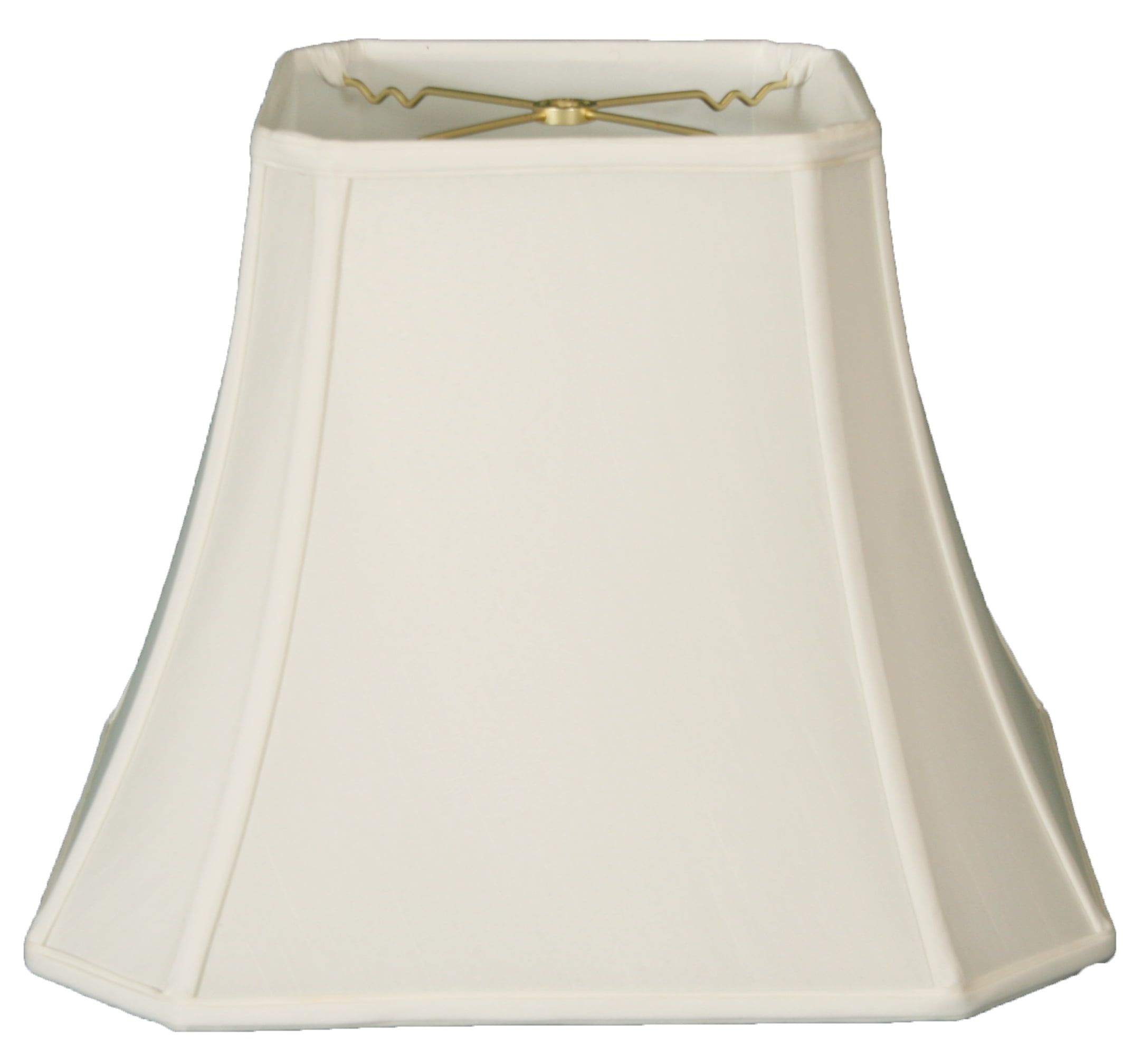 Rectangle Cut Corner Silk Shantung Lamp Shade with Fabric Lining 