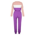 thumbnail image 5 of Lcziwo Summer Sweatsuits for Women Set Two Piece Outfits Set Long Sleeve Long Pants Tracksuits Striped Print Spring Fall Sweatsuits 2025 Purple,XL, 5 of 5