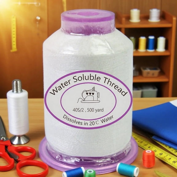 Thread for Sewing Machine 1492.7ft Water Soluble Sewing Thread Dissolvable Cord for Costume Making Fabric Art Crafts