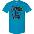 thumbnail image 3 of Inktastic Christmas Jingle All the Way with Music Notes and Holly T-Shirt, 3 of 5