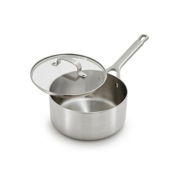 GreenPan Bobby Flay Stainless Steel 3QT Saucepan with Lid, Dishwasher Safe