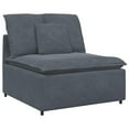 thumbnail image 4 of Pemberly Row Contemporary 18.9"H Modular Velvet Sofa in Dark Grey, 4 of 7