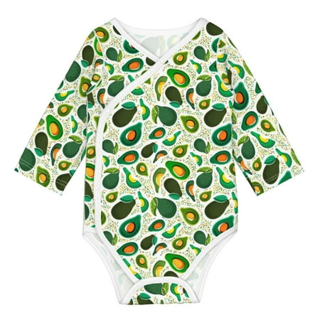 

Coaee Green Avocado (2) for Soft Cotton Baby Long-Sleeve Bodysuit Girls Boys Bodysuit Romper