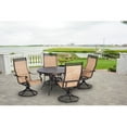 thumbnail image 2 of Cambridge Outdoor Legacy Seats 4 5-Piece Aluminum Dining Set with Four Swivel Rockers, Tan, 2 of 8