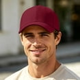 thumbnail image 5 of Dwelliawo Adult Plain Baseball Cap Hat Classic Adjustable Size for All Seasons Wine, 5 of 5