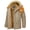 Khaki, variant on Men's FLeece Lined Jacket with Hood Water Resistant Windproof Warm Thicken Winter Parka Coat with 6 Pockets, Army Green, XL