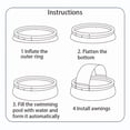 thumbnail image 3 of JXXRZ 12 Ft Family Inflatable Pool with Canopy, 1200Gal Outdoor Swim Pool for 9 People, 3 of 9