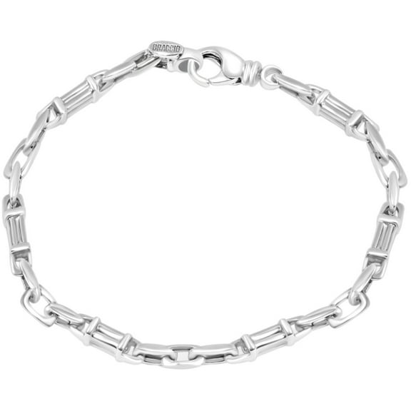 Pompeii Men's Designer Round Link 14k Gold (19gram) or Platinum (30gram) 5mm Bracelet 8.5"