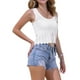 thumbnail image 4 of INSPIRAR CHIC Suéter Corto de Mujer Chaleco de Crochet Sin Mangas con Lazo Frontal Tops de Playa de Verano L Blanco, 4 of 6