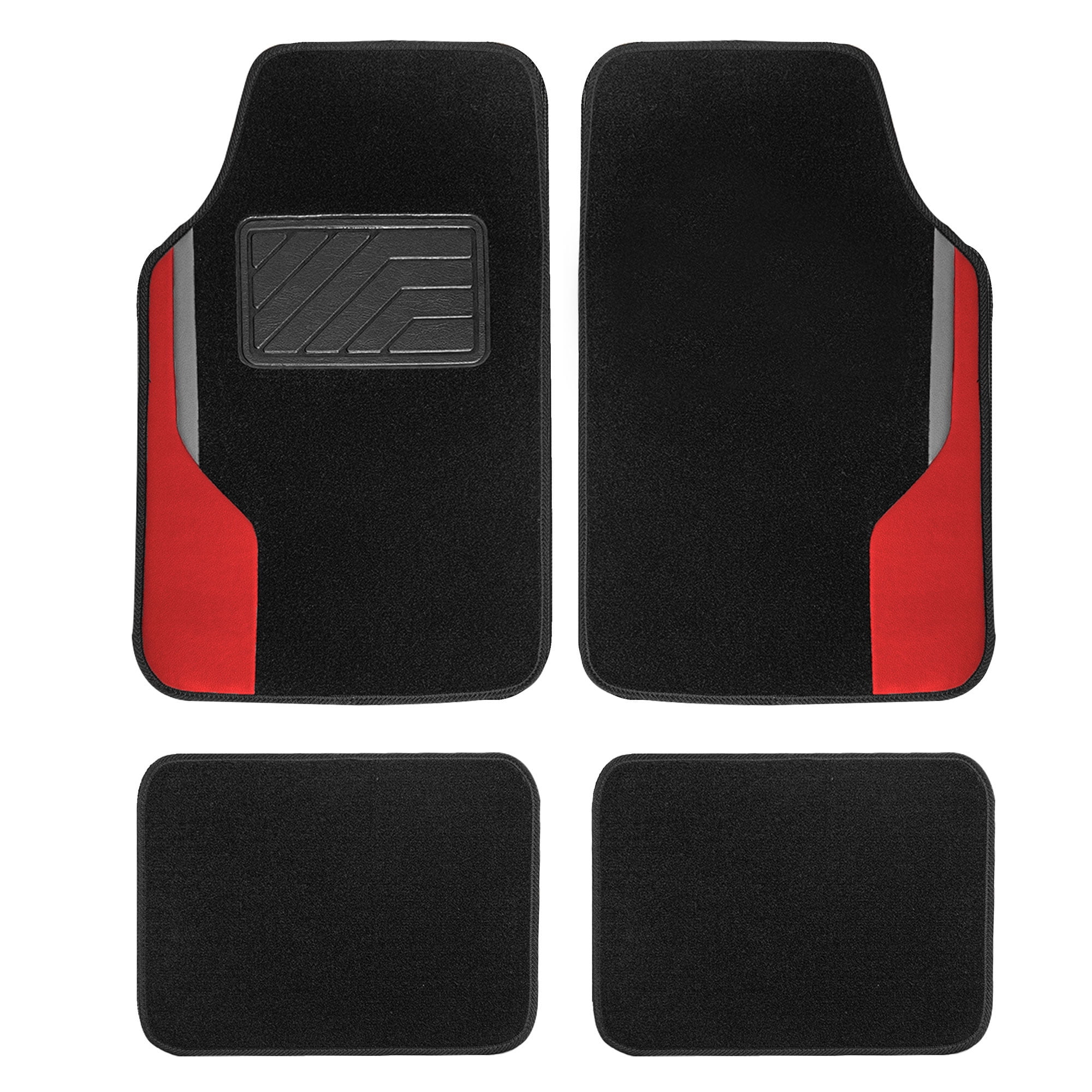 Black Leather Trim 5mm Heavy Duty Rubber Car Floor Mats to fit Ford Galaxy 06>
