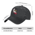 thumbnail image 2 of LNWH Baseball Cap, Adjustable Size for Running Workouts and Outdoor Activities All Seasons, California Map Bear Flag - Black, 2 of 8