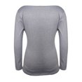 thumbnail image 3 of Long Sleeve Women's V Neck Tops Long Sleeve Elegant T Shirt Stretch Basic Tee Long Shirt Long Sleeve for Women Women's Loose Fit Tees Extra Large Women Long Sleeve Spandex Shirt Women T Shirt Women, 3 of 4