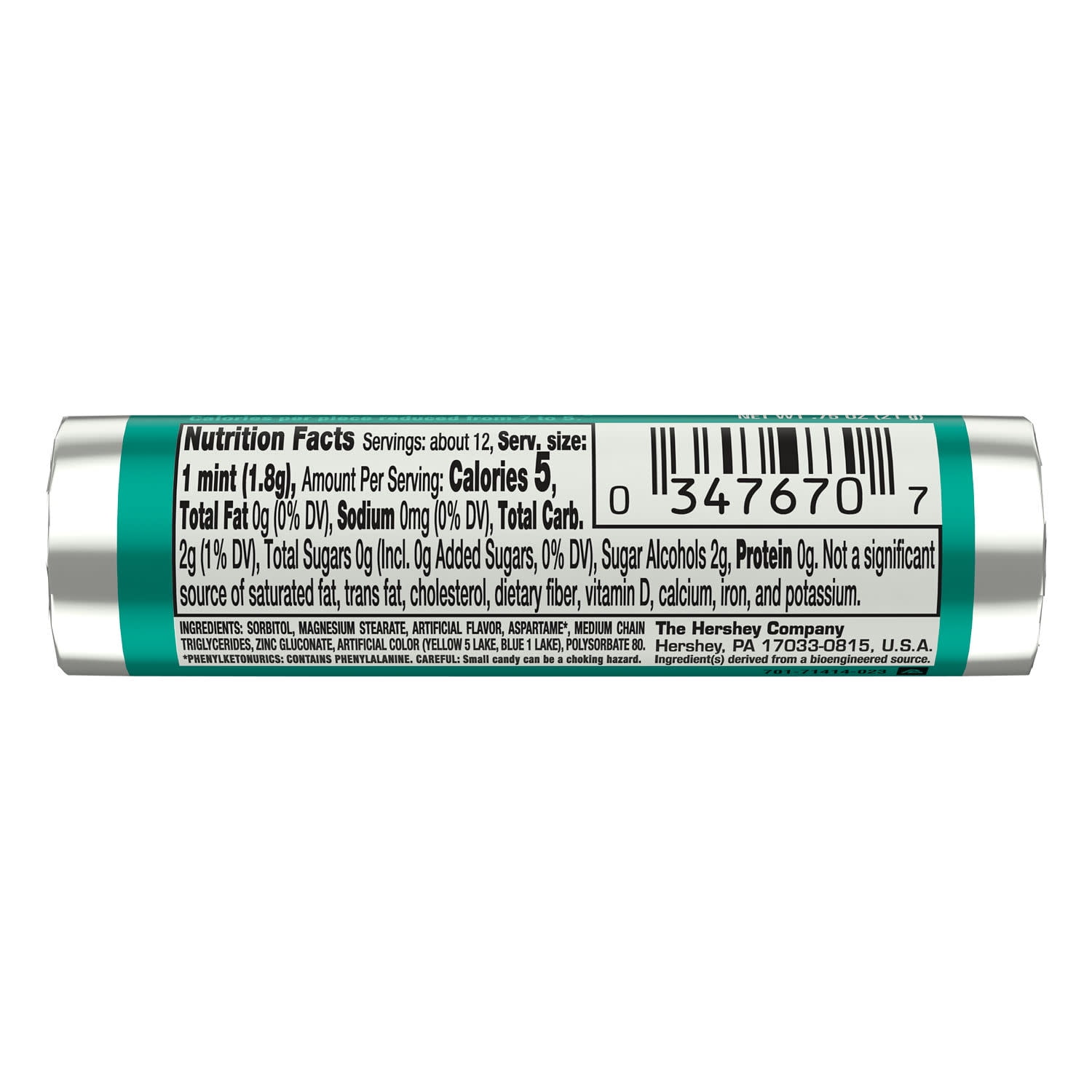 Breath Savers Wintergreen Flavored Sugar Free Breath Mints, Roll 0.75 oz