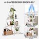 thumbnail image 3 of 4 - tier ladder estante, moderno industrial, sailboat - shaped structure, abiertos almacenamiento estantes - blanca, para sala de estar, dormitorio, oficina en casa, 3 of 8