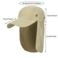 thumbnail image 3 of GILIGEGE Mens Foldable Uv Protection Sun Hat with Removable Neck Flap Outdoor Adventure Sun Cap for Fishing Hiking Safari Fishing Hat Outdoor Climbing Sun Hat Protecting Anti Shoulder Cape Hat Khaki, 3 of 4