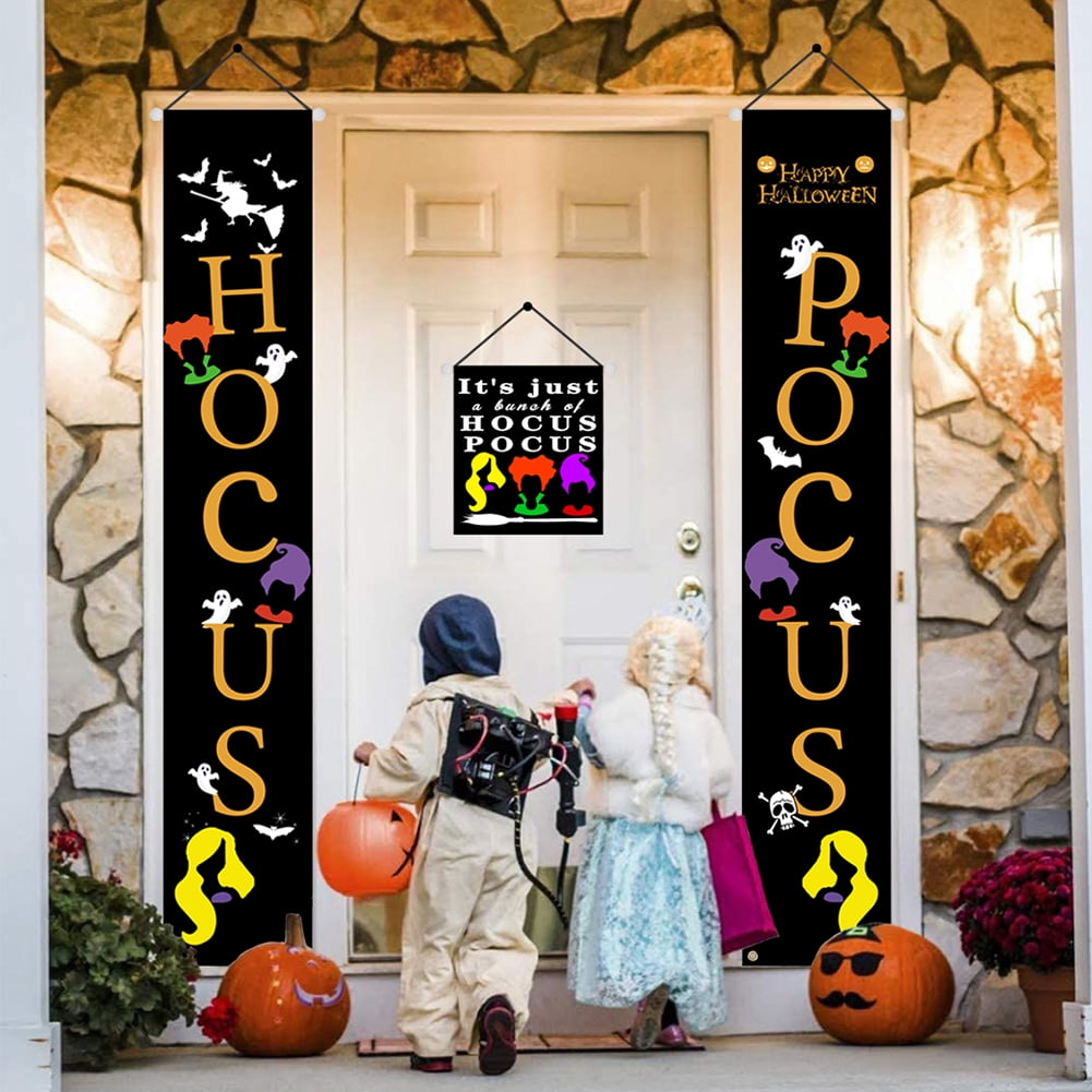Details about   Hocus Pocus Halloween Decoration Banner Halloween Hanging Signs Decor for Home 