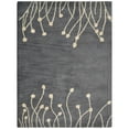 thumbnail image 2 of Rugsotic Carpets Hand Tufted Wool 6'x9' Area Rug Floral Grey White K00509, 2 of 4
