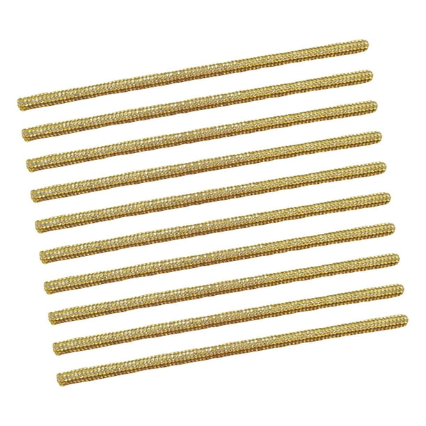 10 rejillas de ventilación de PVC de 20 cm, duraderas, portátiles y brillantes. Oro