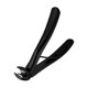 thumbnail image 1 of Cortauñas negro con mango largo y curvado para personas mayores, agarre ergonómico, mordaza con abertura y recogedor para cortar uñas gruesas de manos y pies, 1 of 2
