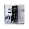 thumbnail image 6 of FM Furniture Sheffield H Metal Bar Cabinet with 8 Bottle Cubies in Black Wenge, 6 of 6