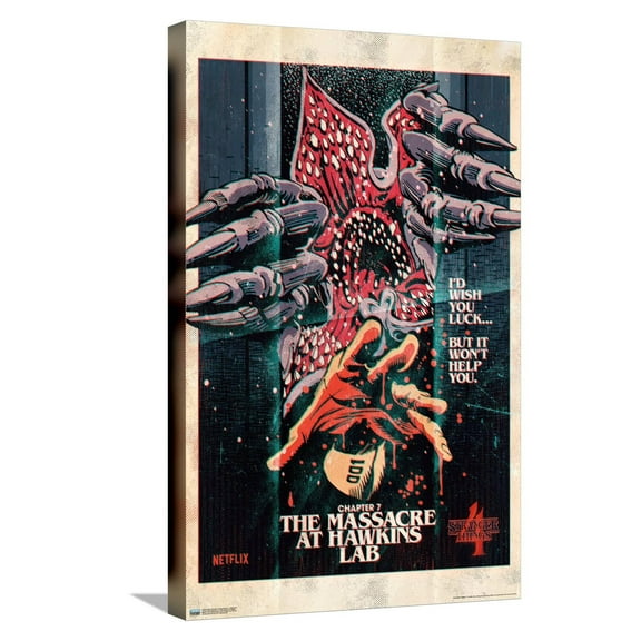 Netflix Stranger Things: Season 4 - Massacre Canvas Wall Poster, 14.725" x 22.375"