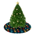 thumbnail image 3 of 36 Inch Christmas Tree Skirt – Velvet Plush Tree Mat, Soft Thickened Polyester with Red Ties, Single-Sided Printing, Available in 30in/36in/48in, Perfect for Holiday Xmas Tree Decoration, 3 of 7