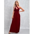 thumbnail image 2 of Anbech Women's Sexy Cutout Dress Out Keyhole Sleeveless Bodycon Party Long Dress2022,red, 2 of 6