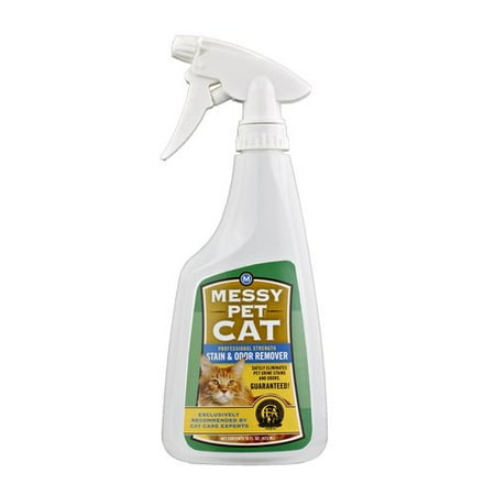 MESSY PET CAT Stain and Odor Remover with Trigger Sprayer, 16-Ounce