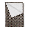 thumbnail image 2 of Floral Soft Flannel Fleece Blanket, Vintage Geometric Composition with Scales and Blooming Foliage Abstract Illustration, Cozy Plush for Indoor and Outdoor Use, 60" x 80", Multicolor, by Ambesonne, 2 of 5