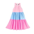 thumbnail image 4 of Girl's Dresses Sleeveless Tiered Swing A-Line Cute Midi Casual Sundress, 4 of 6