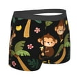 thumbnail image 3 of Fotbe Monkeys Swinging from Palms Men’s Total Support Pouch Boxer Briefs, X-Temp Cooling, Moisture-Wicking Underwear, Regular, Long-leg and Trunk-XX-Large, 3 of 9
