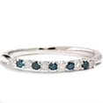 thumbnail image 5 of Pompeii 1/4ct Blue & White Diamond Anniversary Ring 14K White Gold (G/H,I2), 5 of 7