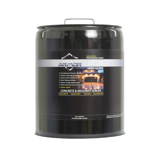 5 Gallon Armor AR500 High Gloss Concrete Sealer and Paver Sealer