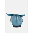 thumbnail image 5 of PIE-TRIBE Metallic Bow Ballerinas in Blue, 5 of 6