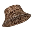thumbnail image 2 of Fisherman Hat 22.8×5.9in Skin-Friendly Lightweight Breathable Folding Reflective Double Face For Daily Travel Business Camping Leopard Print Pattern, 2 of 8