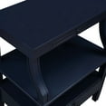 thumbnail image 6 of Wood Storage Nightstand Side Table with Drawer, Pull Out Tray and Shelves, Modern End Table with Metal Knob for Living Room,Bedroom and Office, 23.75"W x17"D x 28"H, Navy Blue, 6 of 7